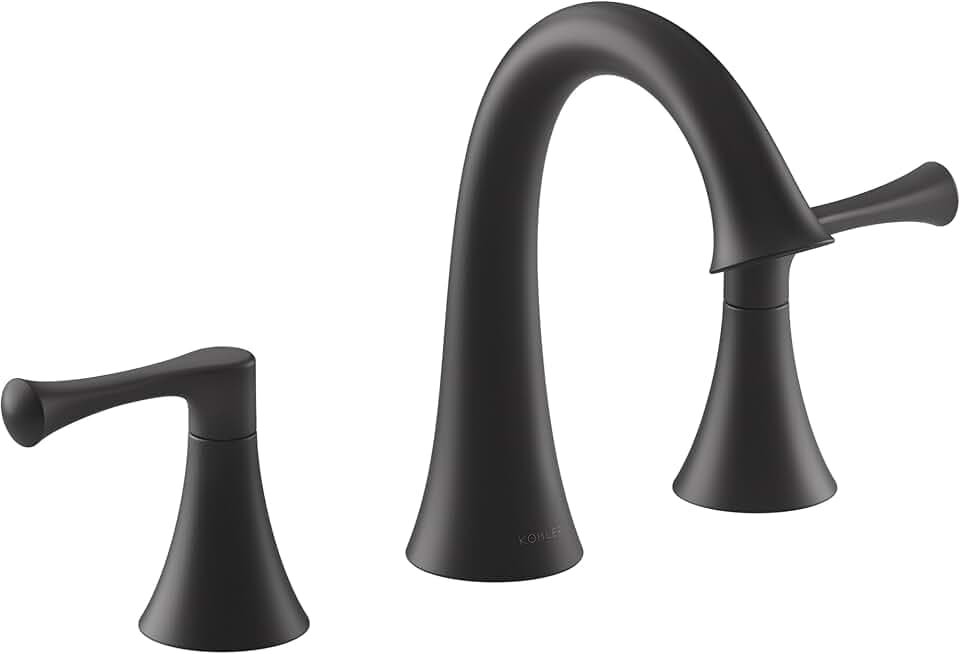 Kohler 35953-4-BL Buckley™ Widespread Bathroom Sink Faucet, 1.2 gpm, Matte Black