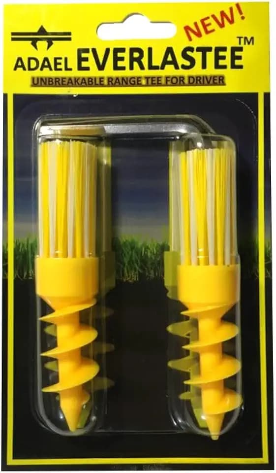ADAEL Everlastee Unbreakable Plastic Golf Driving Range Tee for Practice on Grass, Flexible Bristles Low Friction Brush Tee, Reusable Golf Tees Embed Once Survive Hundreds of Drives