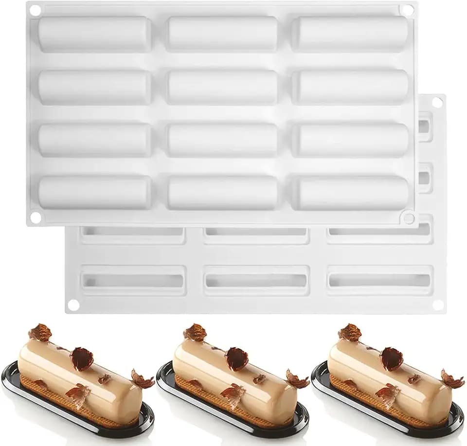Silicone Oval Cookie Mold Non-Stick Silicone Molds Chocolate Molds for Chocolate Cupcake Candy Pudding Mini Soap Making (A_11.8x6.84x0.92 inch)