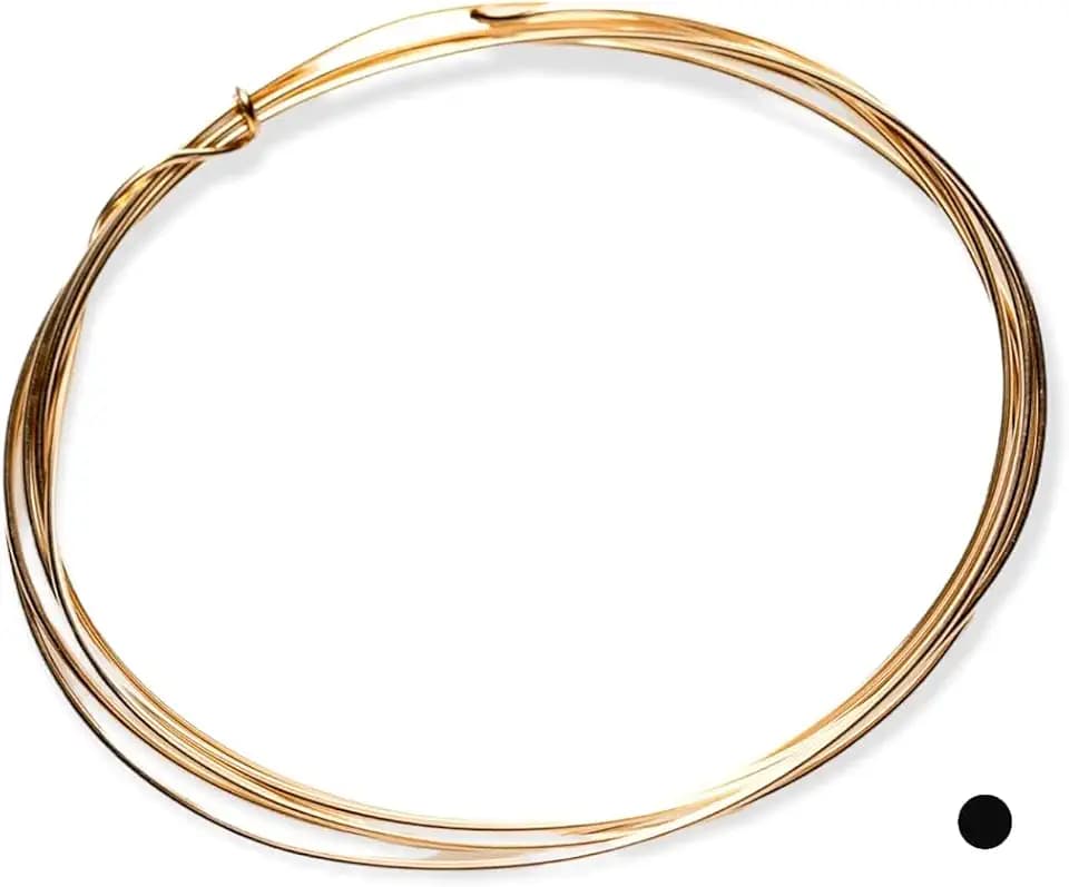 14/20 Yellow Gold Filled Wire 30 Gauge, Round, Half Hard, 3FT by CRAFT WIRE