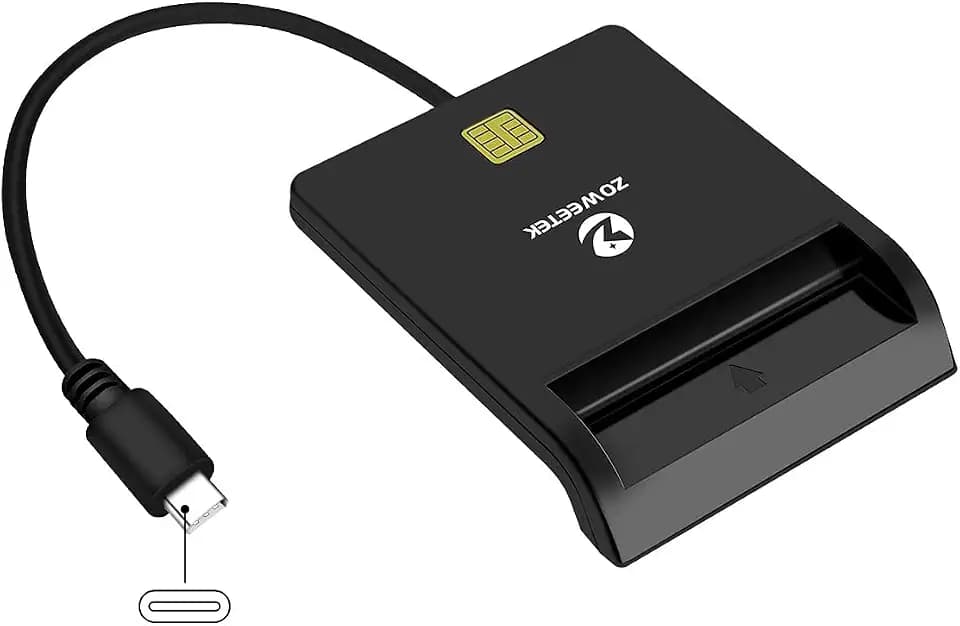 ZOWEETEK CAC Reader USB C DOD Military, Smart Card Reader for Windows Mac