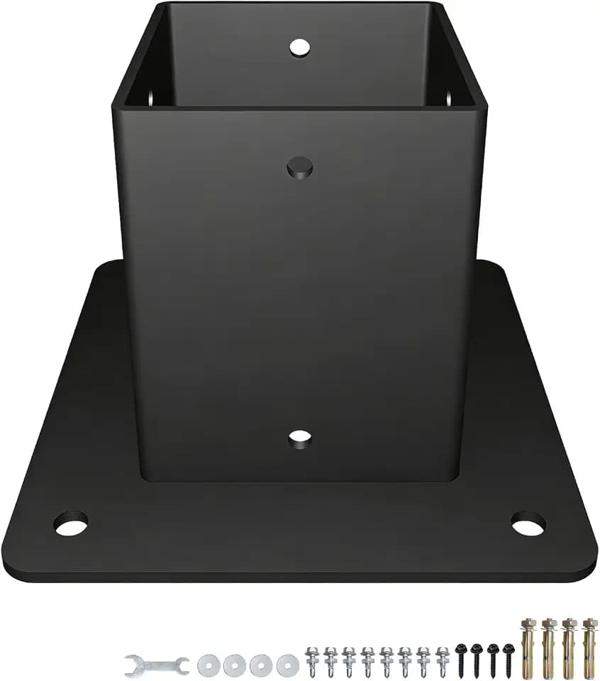 2" x 2" Sign Post Square Sign Post Anchor Base | Surface Mount Base | 1 Pack