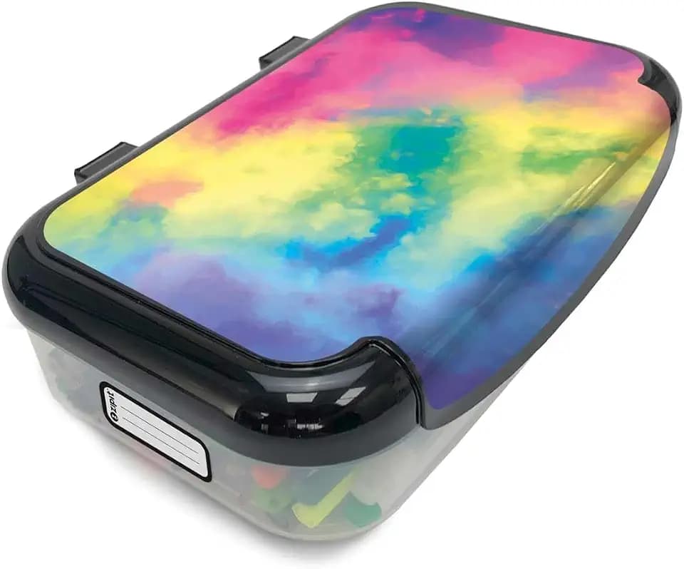 ZIPIT Large Recycled Plastic Pencil Box for Kids, Pencil Case for School, Organizer Pencil Bag, Large Capcity Pencil Pouch (Rainbow)