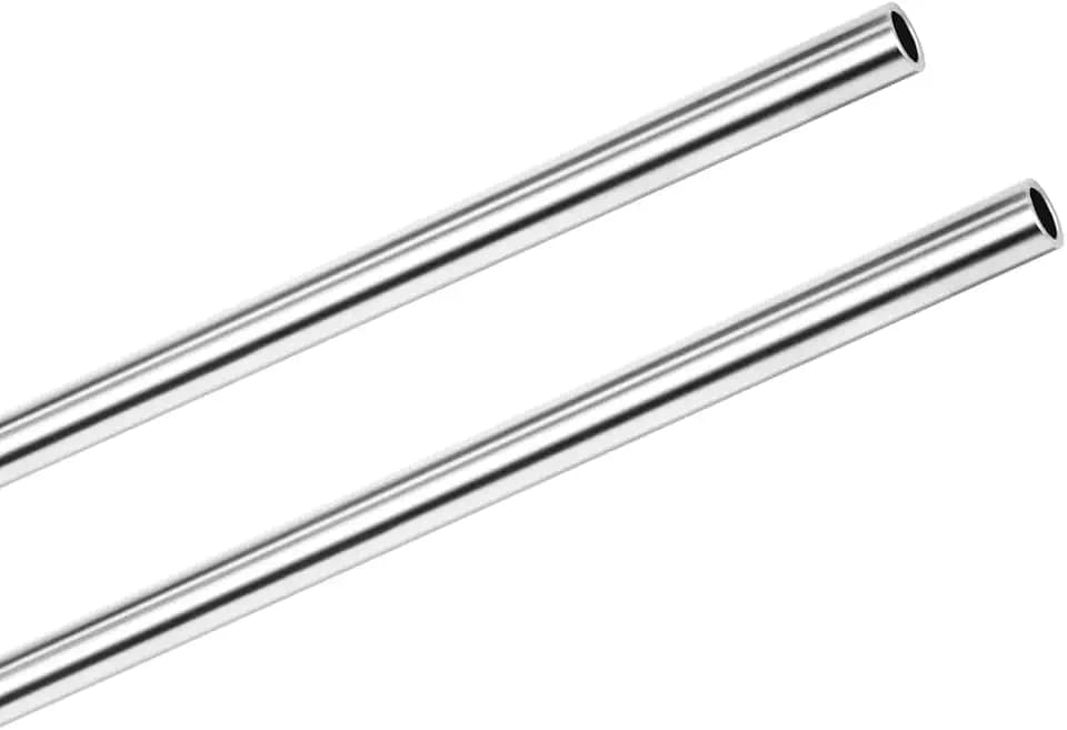 1" OD x 0.083" Wall x 12",316 Stainless Steel Tube, 2 Pack
