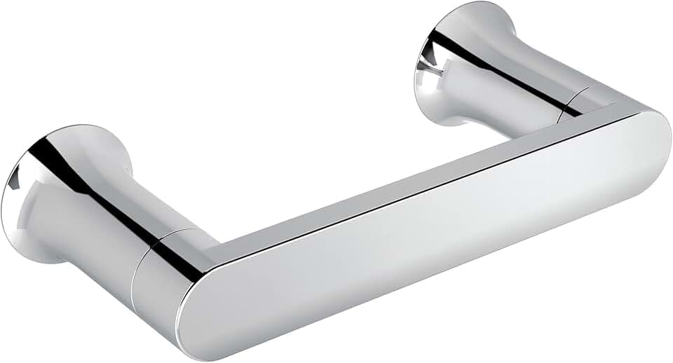 Moen Genta LX Modern Wall Mount Pivoting Toilet Paper Holder for Bathroom, Chrome, BH3808CH