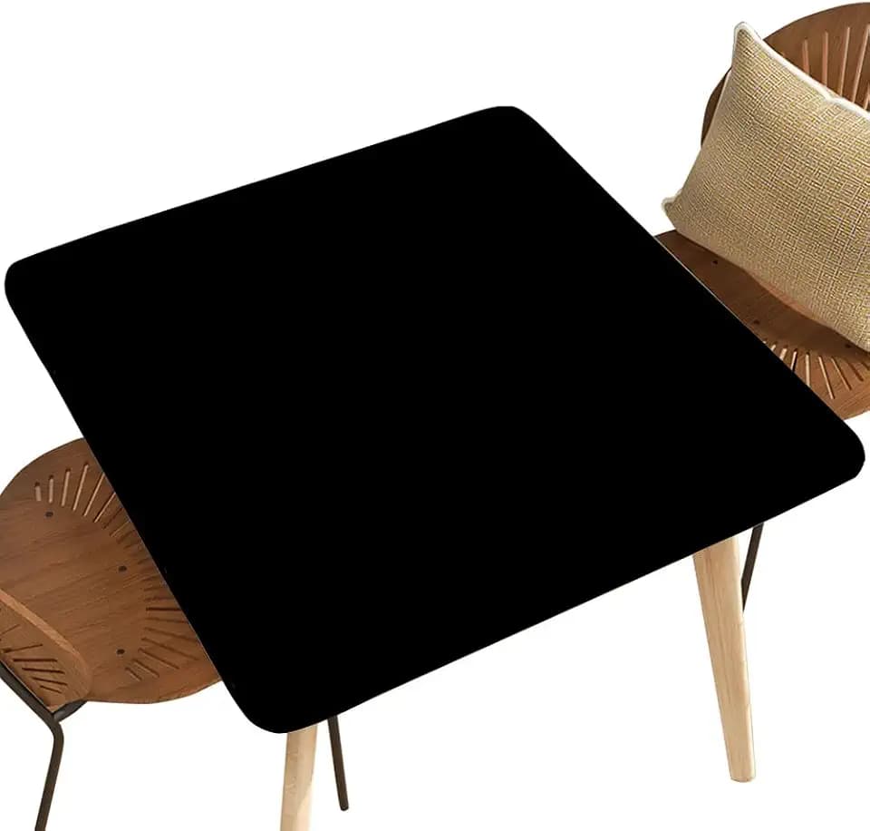 Black Spandex Stretch Card Tablecloth for Square Table 30"x30"