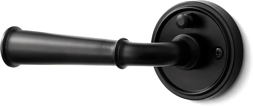 Door Handle Black Privacy Door Lever Black DoorHandle, 1 Pack