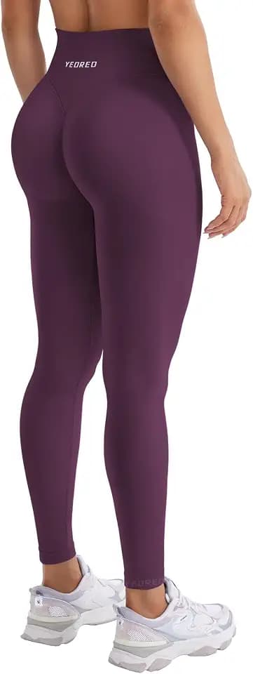 YEOREO Damen Sport Leggings Invisible Scrunch Butt Gym Leggings