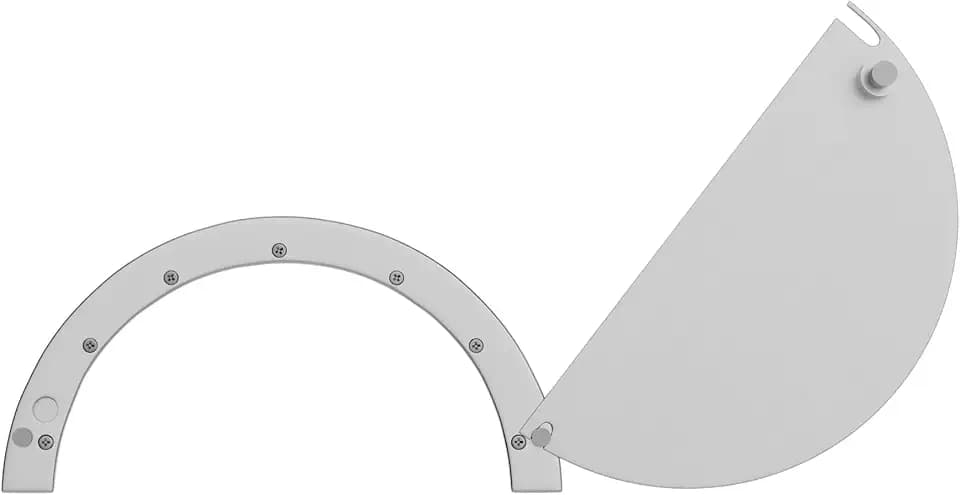 Brixwell Half Round Swing Away Cover Plate, 12" Width, Satin Anodized