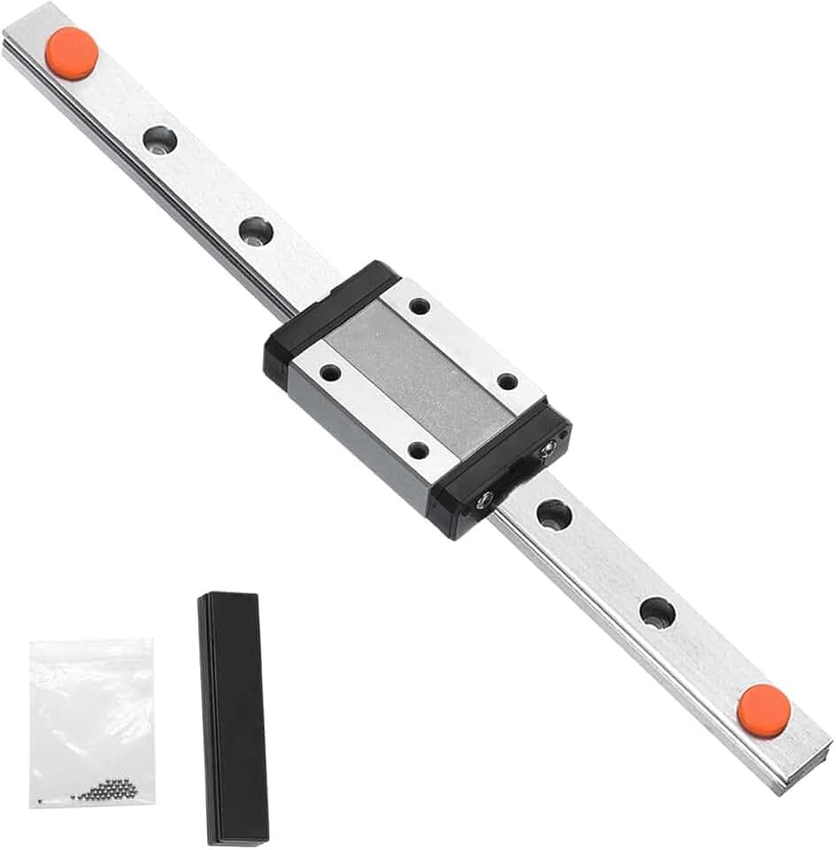 MGN12 150mm Length Miniature Linear Rail Guide Bearing Steel Sliding Guideway with 1PCS MGN12H Carriage Block for 3D Printer X, Y, Z axis and CNC Machines