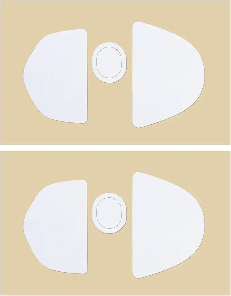 ECSiNG 2 Sets Mouse Skates Mouse Glides Mouse Feet Skates Compatible with Logitech G303 Shroud Edition Gaming Mouse Feet Replacement White