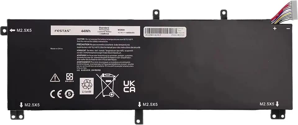 FESTAS 245RR T0TRM H76MV 0H76MY Akku, kompatibel mit Dell XPS 15 9530 Series, Precision M3800 Series 07D1WJ 7D1WJ Y758W Laptop (11,1 V, 4000 mAh)