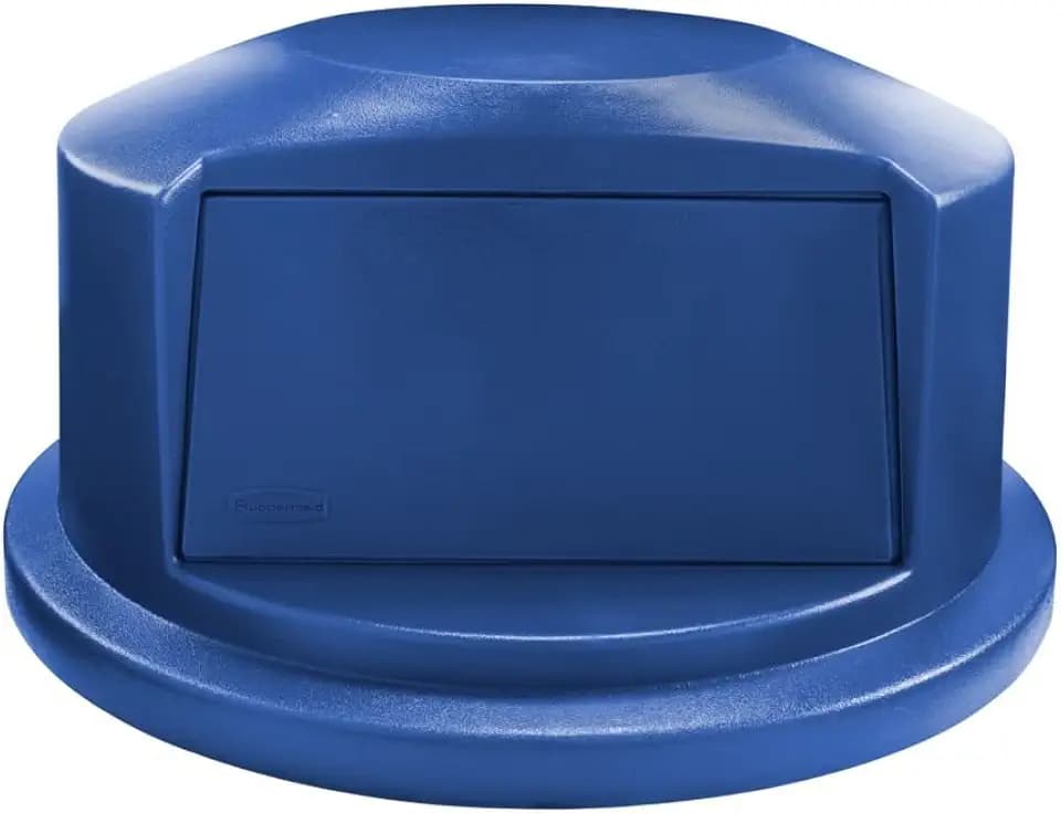 Rubbermaid Commercial Heavy-Duty BRUTE Dome Swing Top Door Lid for 32 Gallon Waste/Utility Containers, Plastic, Blue