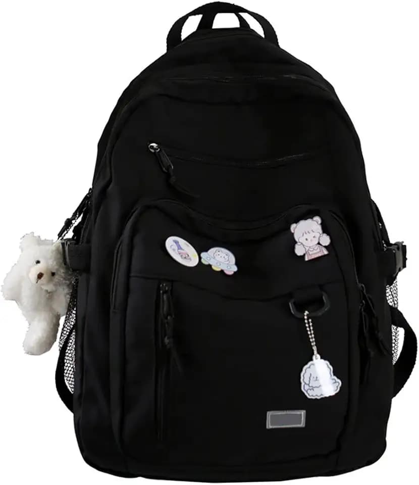 GAXOS Cute Aesthetic Backpack for School Girls Middle Student Bookbag