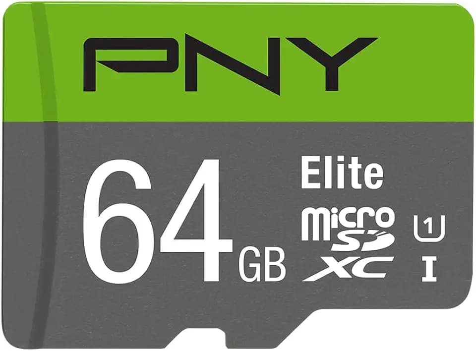 PNY 64GB Elite C10 U1 microSDXC Flash-Speicherkarte + Adapter