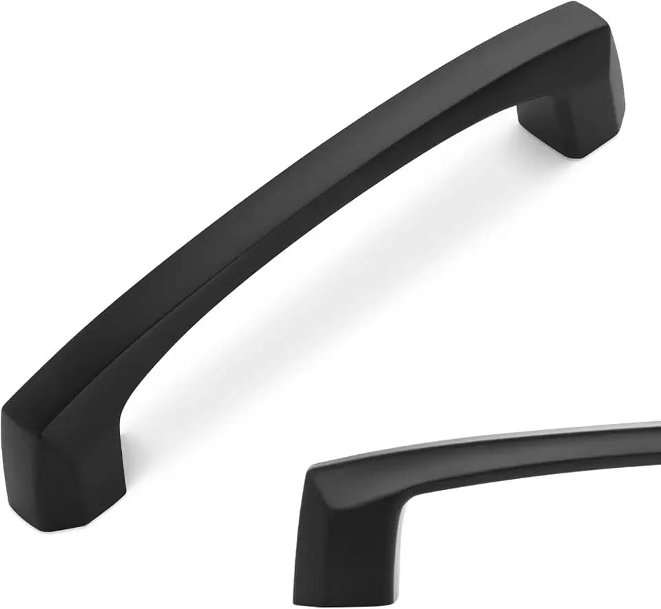 20 Pack 3 Inch(76mm) Kitchen Cabinet Handles Matte Black Cabinet Pulls Zinc Alloy Drawer Pulls Solid Kitchen Hardware