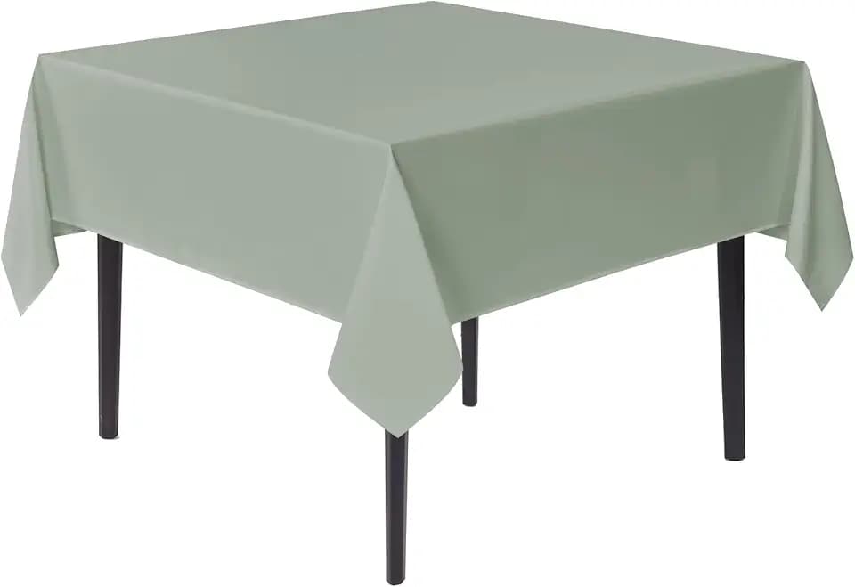 sancua Square Tablecloths 54x54 Inch Sage Green Fabric Table Cloth