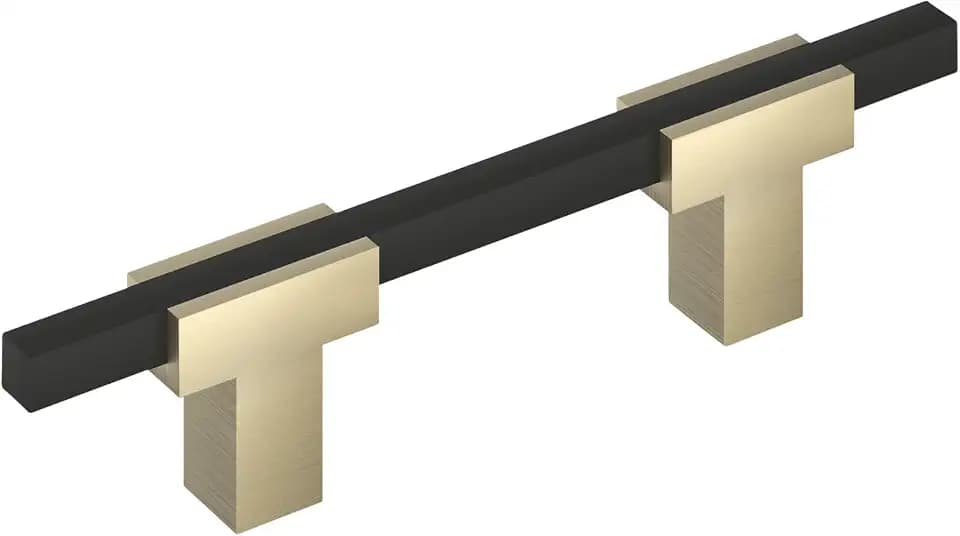 Amerock 3" Urbanite Golden Champagne/Matte Black Drawer Pull