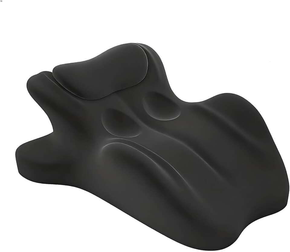 Memory Foam Intimacy Couples Pillow, 27° Ergonomic Wedge, Black