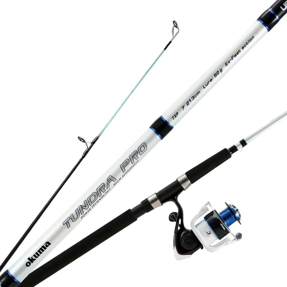 Okuma TXP-1002-80 Tundra Pro Spinning Combo, 80, 10' Length 2pc, 20-40 lb Line Rate, Medium/Heavy Power, Ambidextrous