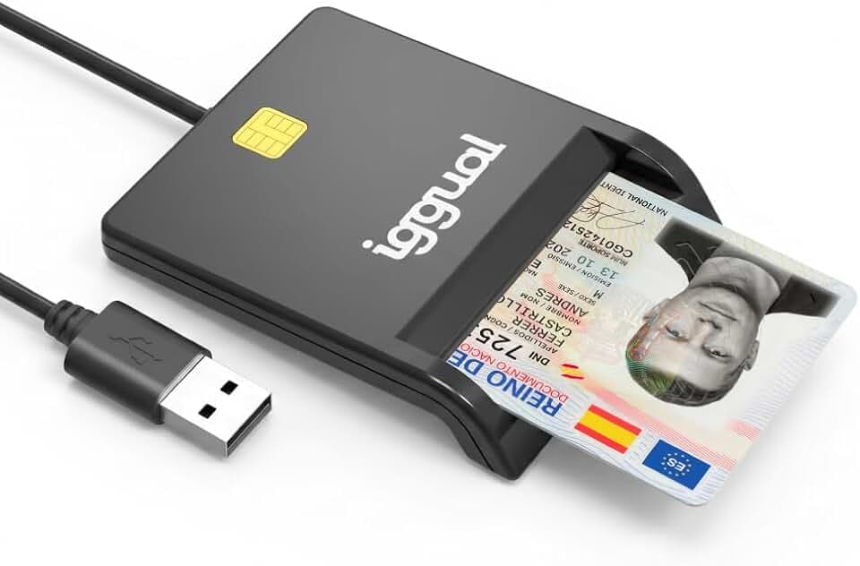 iggual DNI SIP Kartenleser USB 2.0 schwarz