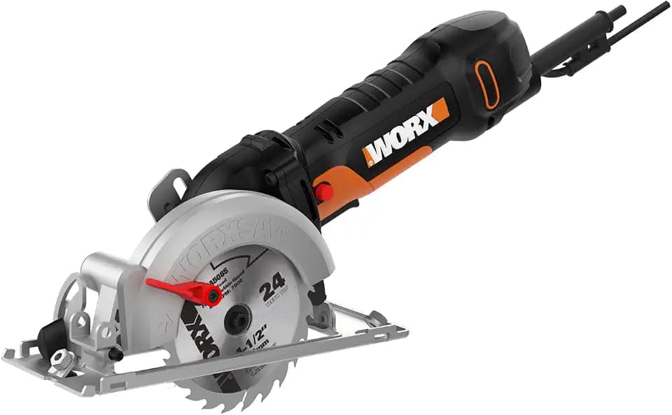 WORX Electric Compact Circular Saw, 4.5 Amp 4-1/2-Inch, WX439L