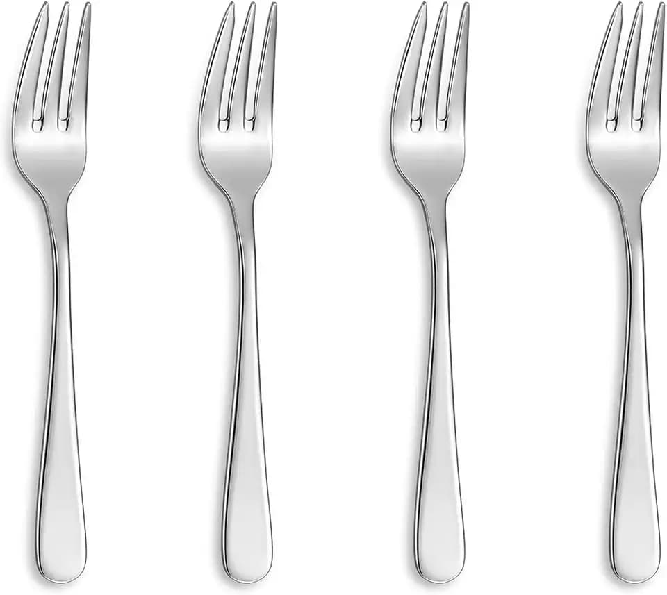 KEAWELL Premium Louise 4-Piece 18/10 Small Fork Set (6.1" Small Fork)