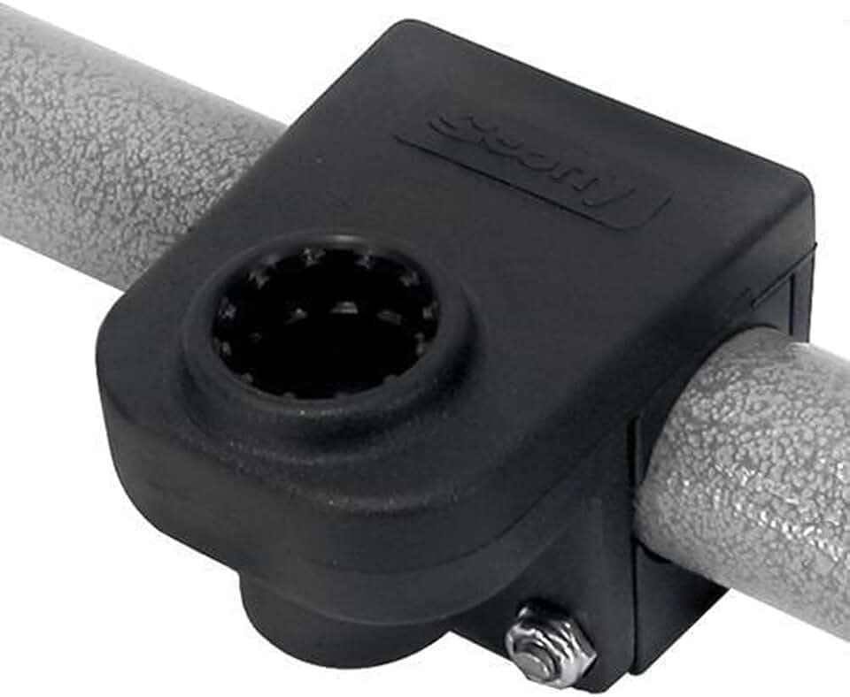 Scotty #245-BK Rail Mounting Adapter, 1-1/4" Square or Round Rail