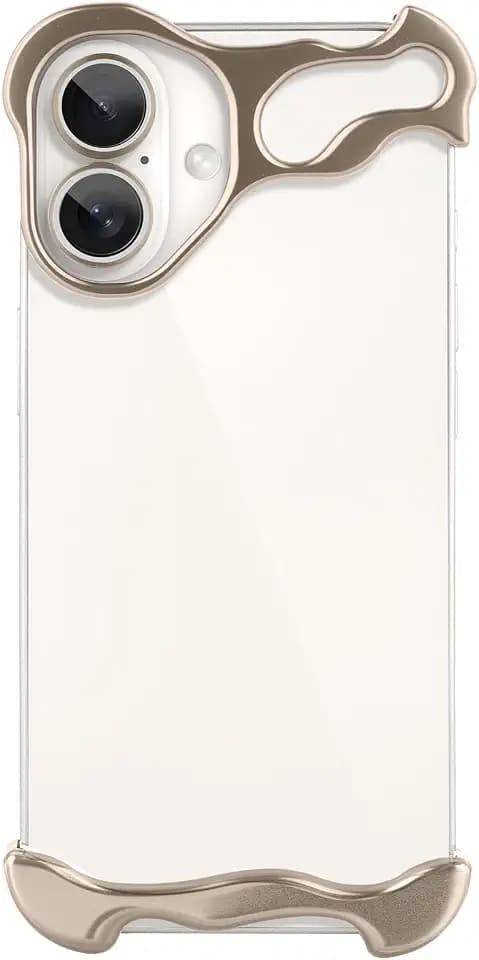Frameless Phone Case Crafted for iPhone 16 Gold