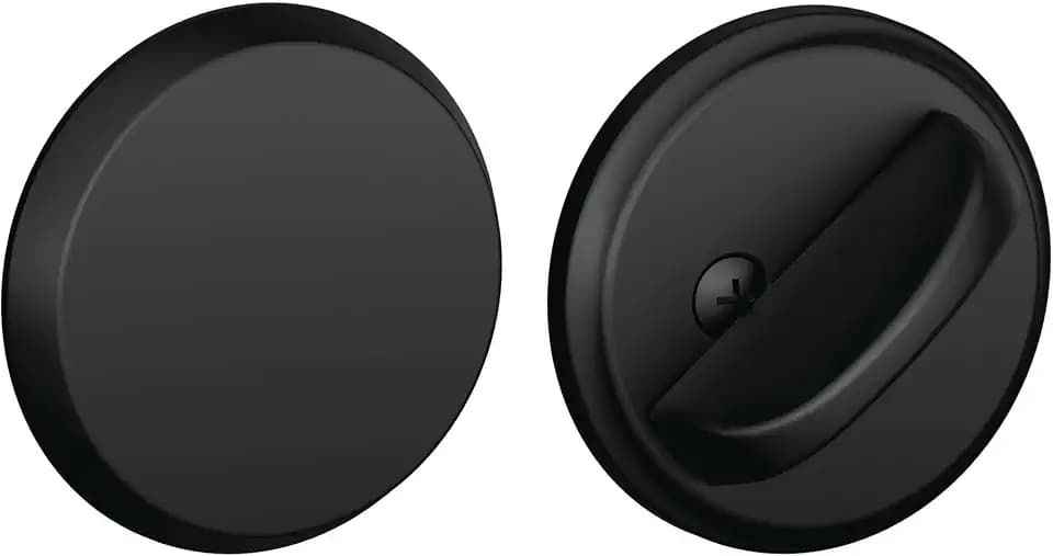 Schlage B81 622 Deadbolt with Standard Trim, Non-Keyed One Sided Deadbolt, Highest Residential Security, Matte Black