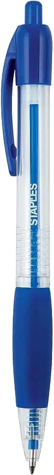 Staples Retractable Ballpoint Pens, Medium 1.0mm, Blue Ink, 36-Pk