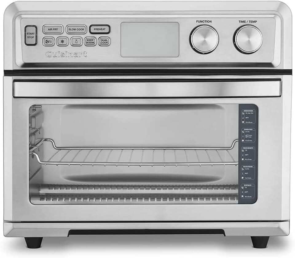 Cuisinart Air Fryer Toaster Oven with Extra-Large Capacity, 1800W Stainless Steel Oven with Digital Display, Bake, Broil, Roast & Air Fry Options, Adjustable Temperature, TOA-95NAS