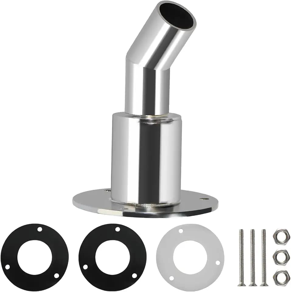 Stainless Steel 316 Thru Hull Exhaust Skin, 24mm Tube Pipe Socket Hardware for Diesel heaters Exhaust Pipe