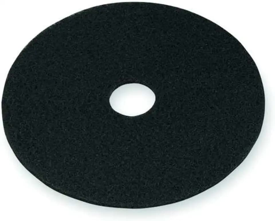 3M Black Stripper Floor Pad 7200, 14", 5/Case, Used