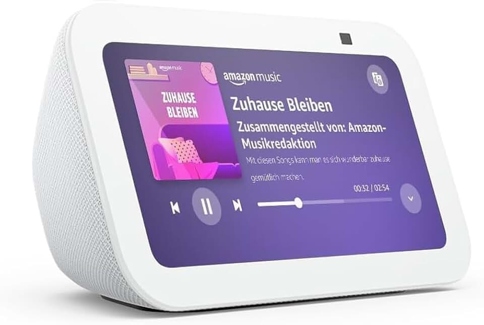 Echo Show 5 (Neueste Generation) | Kompakter smarter Touchscreen zum Steuern deines Smart Homes und mehr | Weiß, mit Alexa+ Early Access