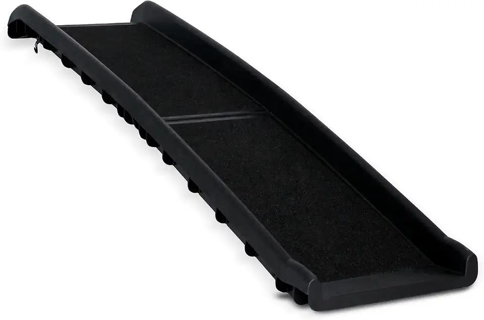lionto Hunderampe, Autorampe, Klappbar, bis 90 kg, 156 x 40 cm, Schwarz