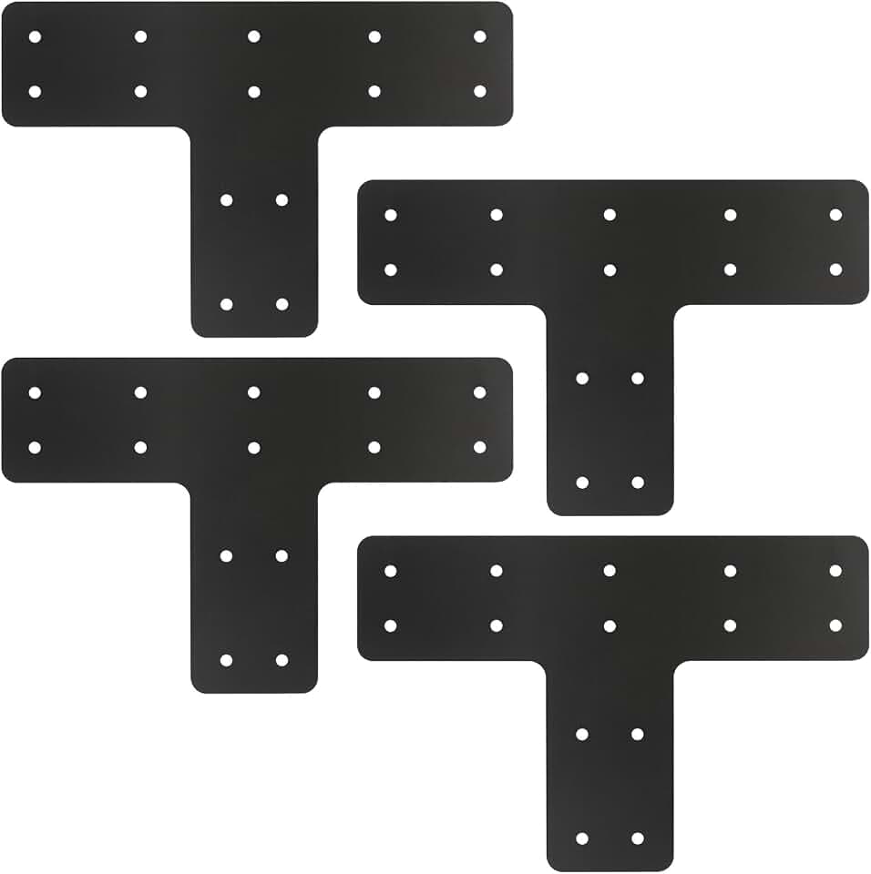 4 Pcs 12*8 Inch T Post Timber Brackets,Post to Beam Connector