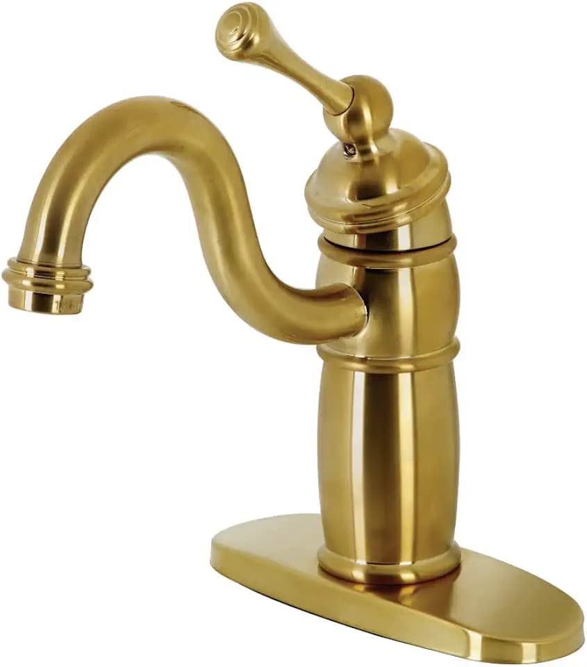 Kingston Brass KB1487BL Vintage Bar Faucet, Brushed Brass, 6.25 x 6.44 x 9.19