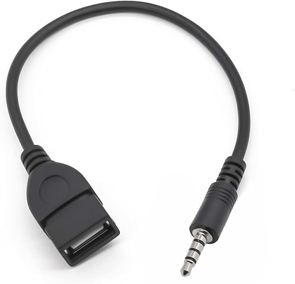 3.5mm auf USB Adapter, AUX Audio Konverter Kabel für Auto Radio