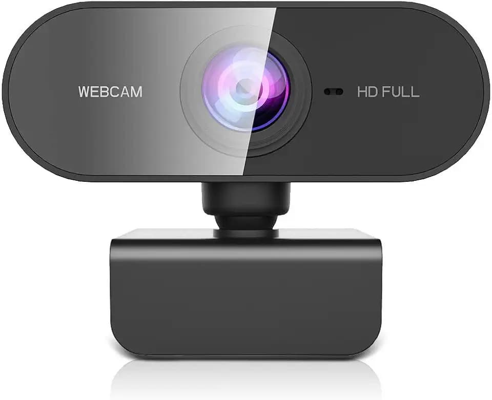 DDKJ Webcam Full HD, 1080P Webcam mit Mikrofon, Streaming Kamera Unterstützt 360° horizontale Drehung, Kamera für PC, Web Cam Plug & Play, USB Facecam für PC/Laptop, Gilt für Linux/Windows/Mac OS