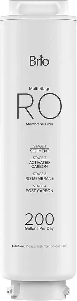 Brio RFCLCTPOU60 Replacement Multi-Stage RO Membrane Filter for Brio Q60 Sparkling Series 4 Stage Reverse Osmosis Countertop Water Dispenser Model: CLCTPOU60UVRO1