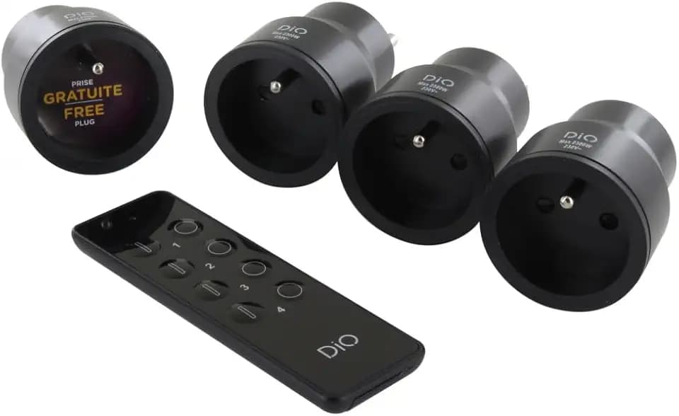 Kit 4 prises nano On/Off + télécommande 4 canaux - DiO 1.0