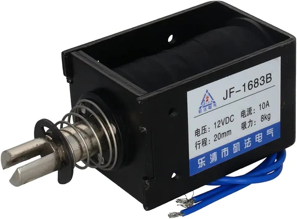 DC12V 10A 80N Push Pull Solenoid Electromagnet, 20mm Stroke Linear Motion