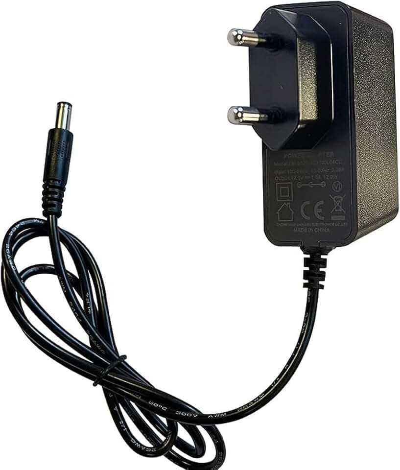 LEYF (5.2 – 2.5 mm KLİNKENSTECKER) Universal Netzteil 12V DC 1A, AC 100-240V 50/60Hz, Adapter, steckernetzteil, netzadapter / 100 cm Kabellänge Kompatibel mit TV-Box, LED-Streifen, Router, Kamera