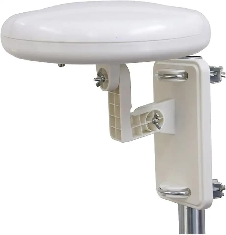 Winner Saturn – Externe Digitalantenne, verstärkt, omnidirektional, weiß, Empfang FM/VHF/UHF, Stromversorgung 220 V/50 Hz, DC12 V, Gewinn bis zu 25 dB
