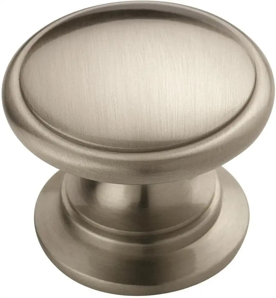Amerock 10 Pack 1-1/4" Round Ravino Satin Nickel Cabinet Knob