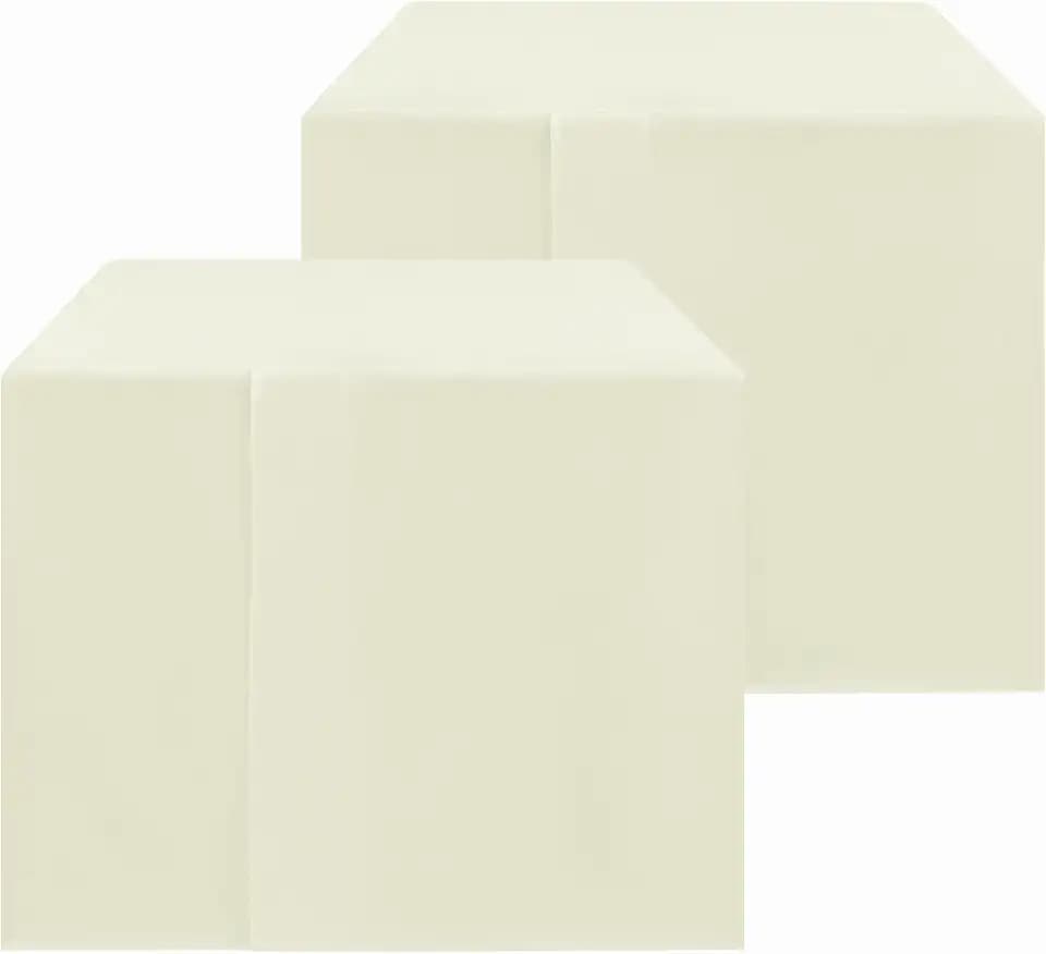 HolidayIdeas Square Fitted Card Table Covers 2 Pcs 34X34 Inch Beige