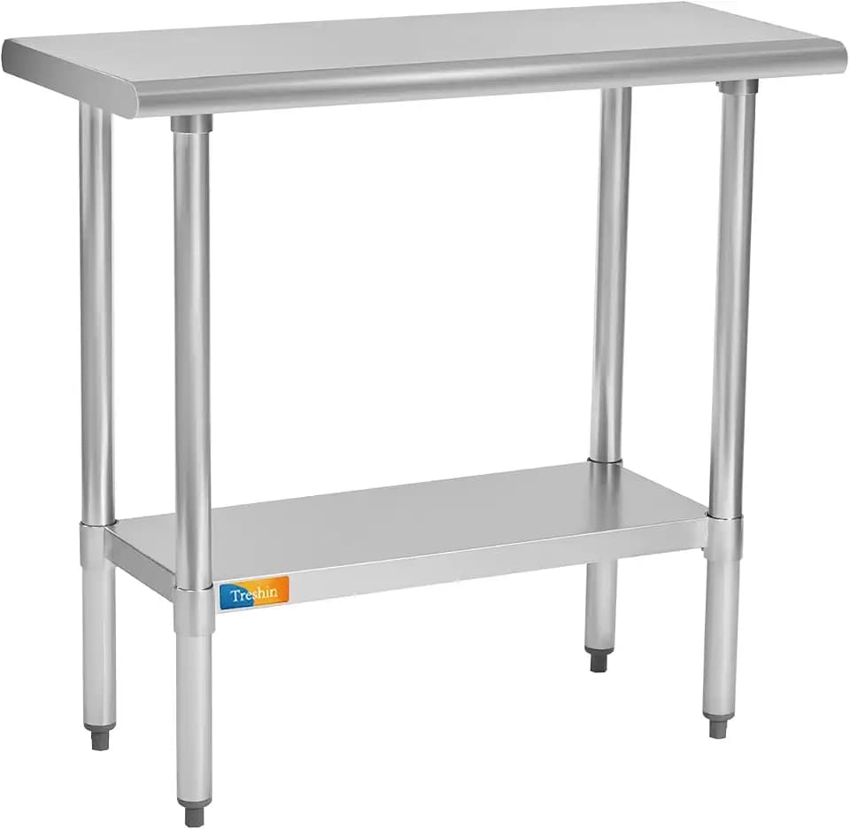 Treshin Stainless Steel Table 18" X 36" Commercial Prep & Work Table