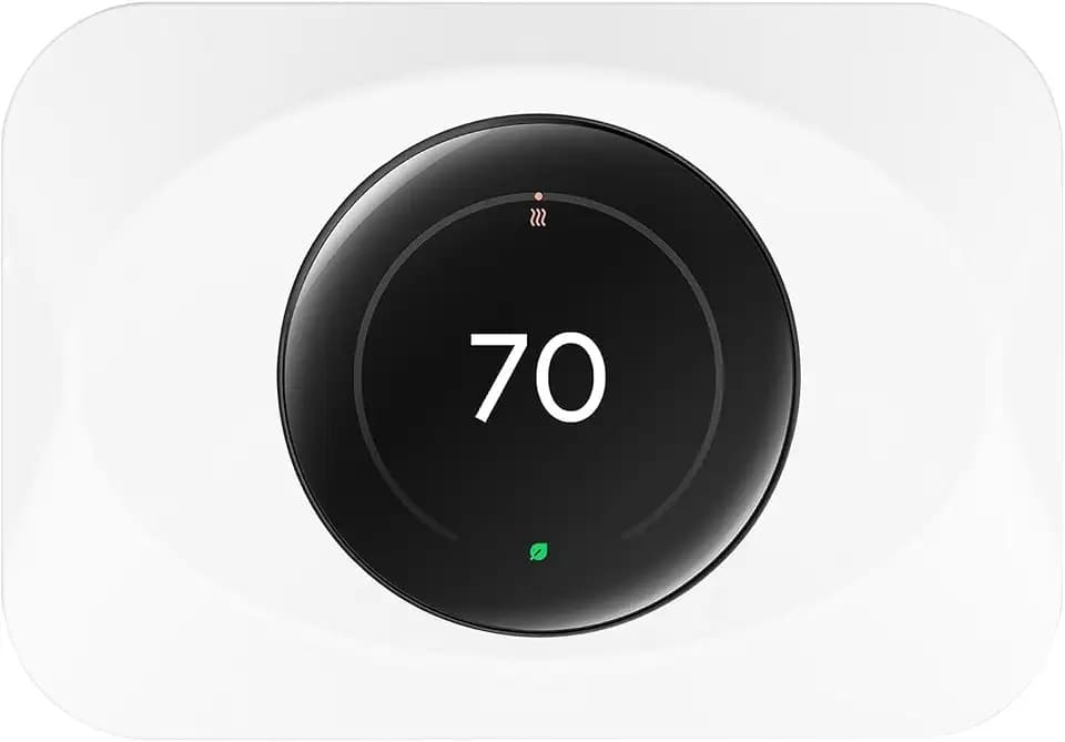 Wall Plate Cover for Google Nest Learning Thermostat (4th Gen)-White, 1 PK