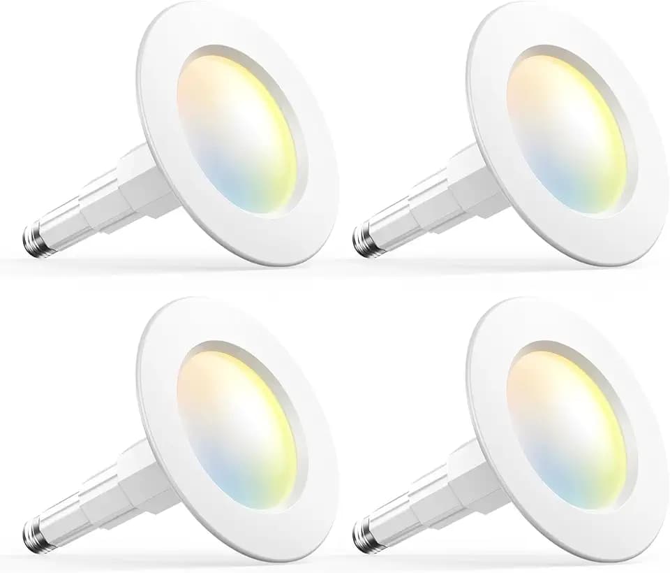Amico 5/6 Inch Adjustable LED Recessed Lights, 4 Pack, 5CCT Can Lights